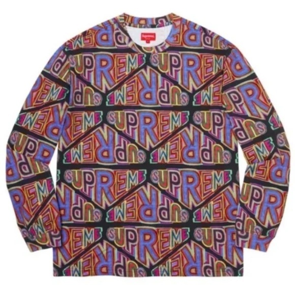 Supreme Perspective All‑Over Logo LS Shirt FW20 Medium - Picture 1 of 11